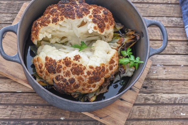 1-ingredient whole roast cauliflower