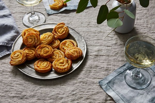 10 minute Parmesan and mustard pinwheels