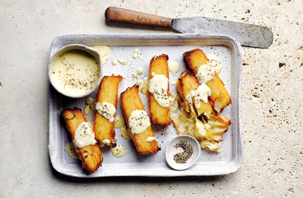 14-hour crispy potato with Pont l'Évêque sauce