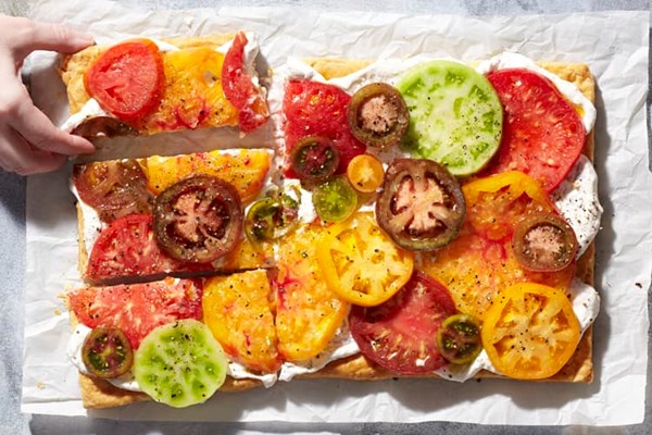 15--minute fresh tomato and feta tart