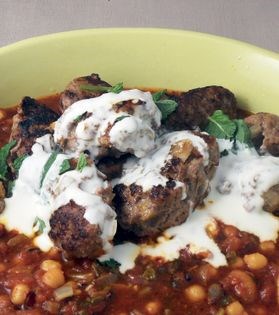 15-minute koftas with chickpea sauce