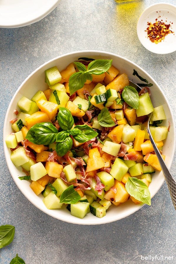 15 minute melon cucumber salad