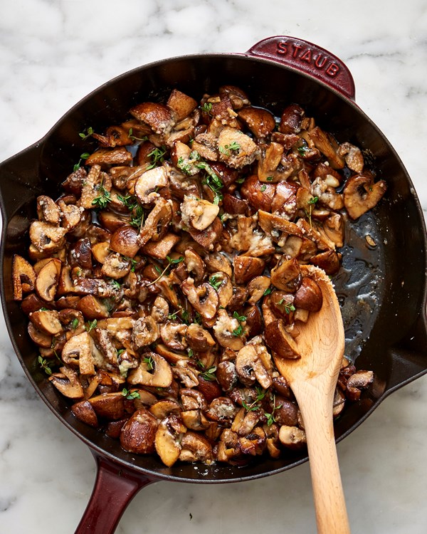 15-minute Parmesan-thyme mushrooms