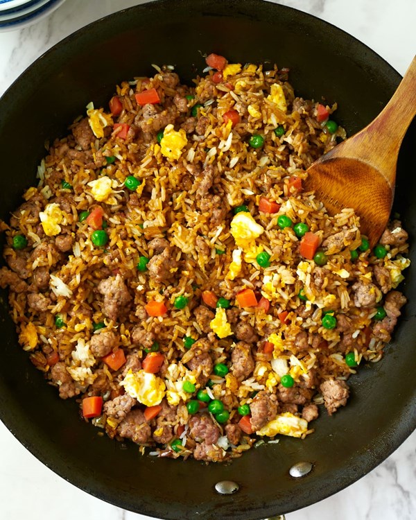 15-minute pork fried rice