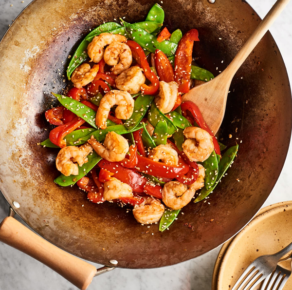 15-minute shrimp & veggie stir-fry