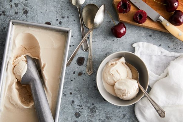2-ingredient toasted marzipan ice cream