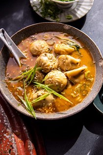 20 minute hidden veggie chicken dumpling soup