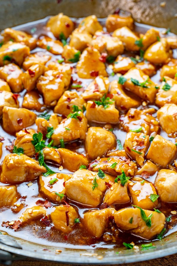 20 minute light honey garlic chicken