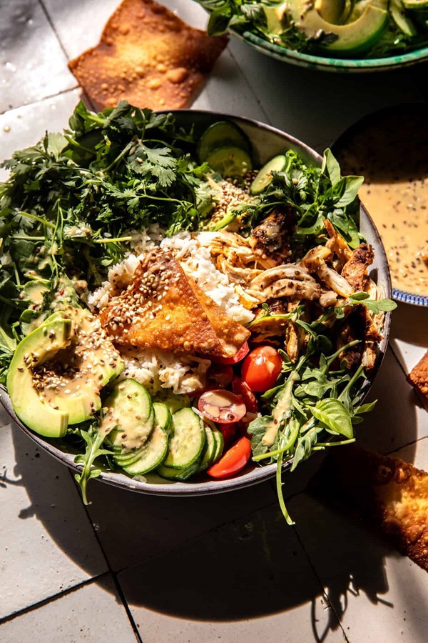 20 minute miso sesame chicken bowls