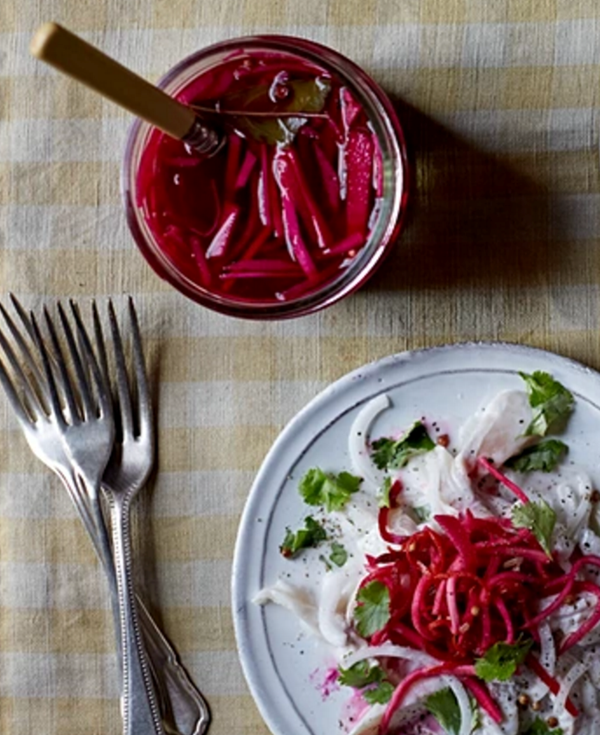 24-hour celeriac and beetroot pickle