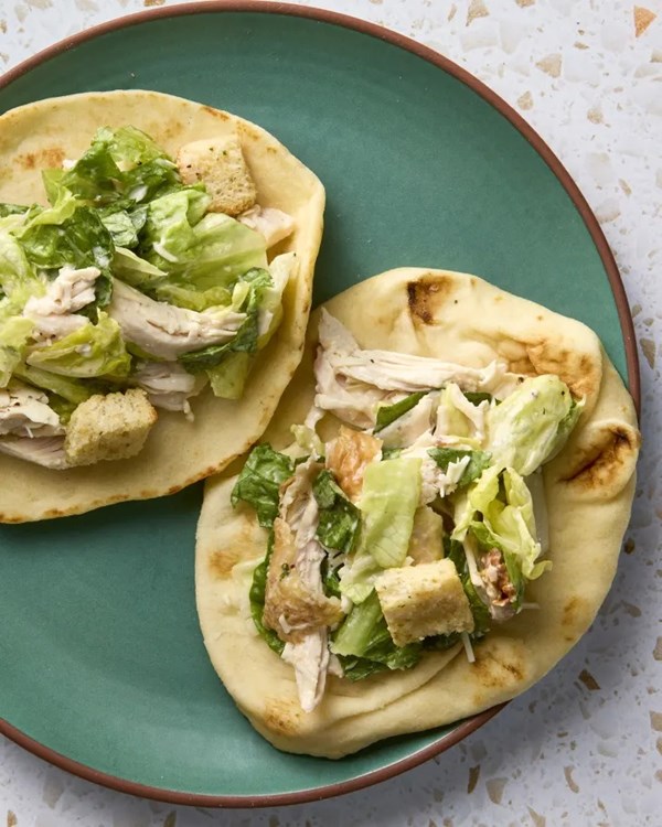 3-ingredient Costco chicken Caesar salad wraps