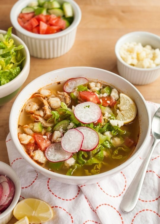 30-minute chicken posole