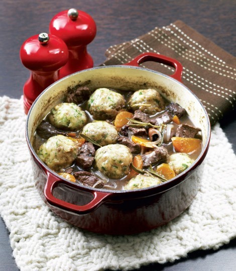 30-minute festive beef and dumplings
