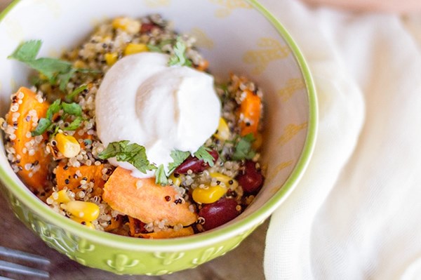 30-minute sweet potato quinoa bowls