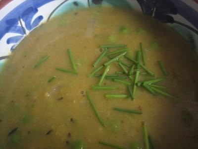 3P soup (pea, split pea and paprika)