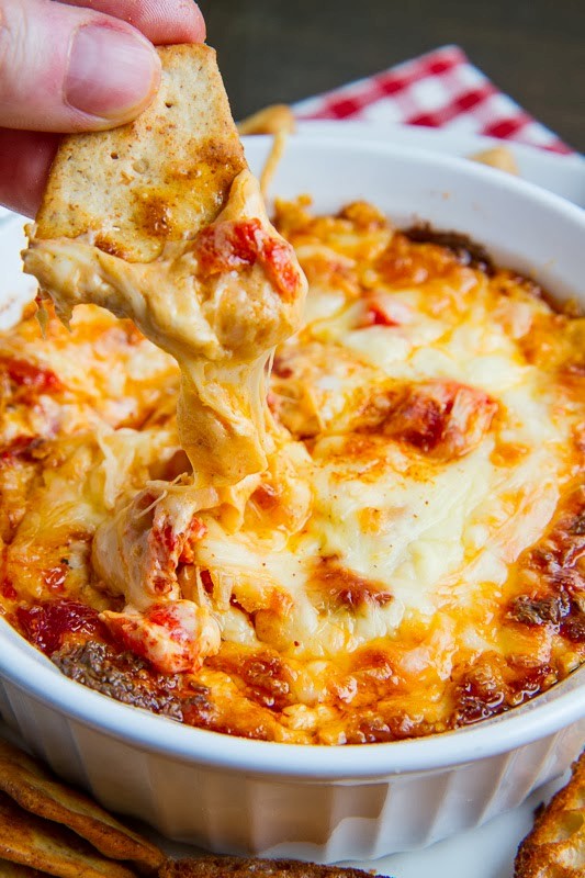 4 cheese hot roasted red pepper dip