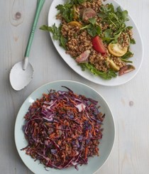 4 C's warm rye berry salad