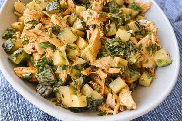 4-ingredient chili crisp chicken salad
