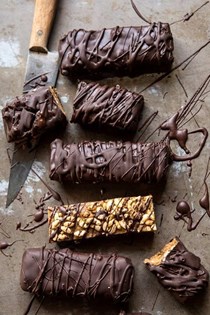 5 ingredient chocolate covered peanut butter crunch bars