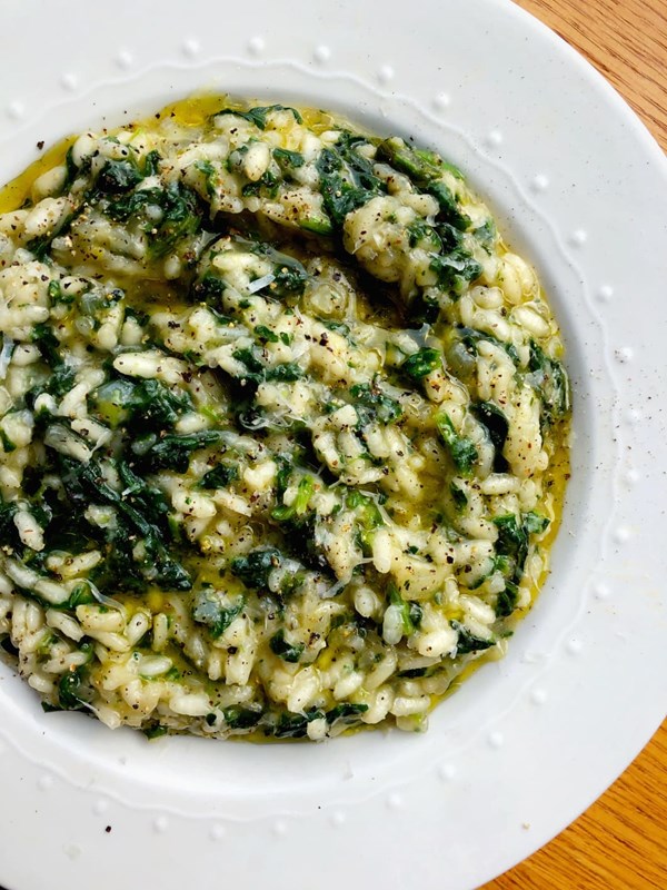 5-ingredient spinach risotto