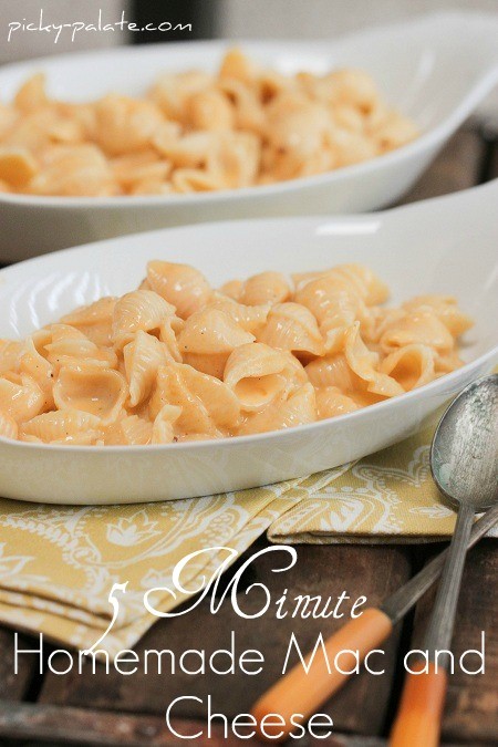 5 minute homemade mac and cheese