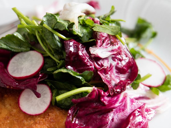 5-minute radicchio and watercress salad