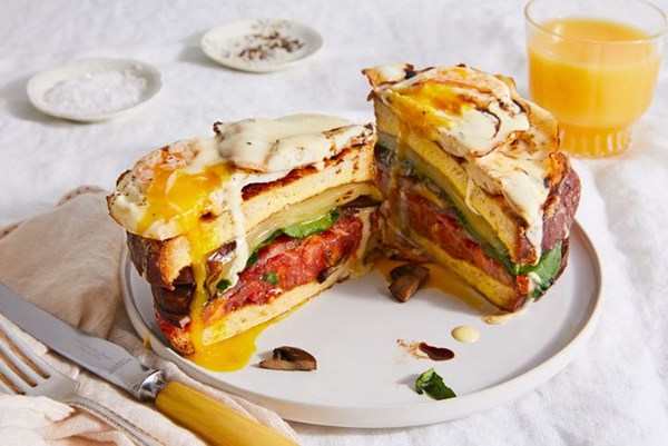 8-layer breakfast sandwich 