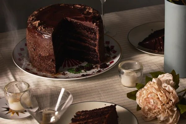 8-layer chocolate cake