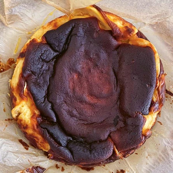 A Basque-style cheesecake