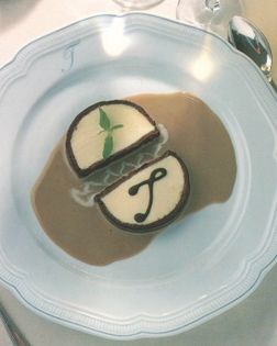 A confection of white and dark chocolate with a coffee sauce [Brian Turner]