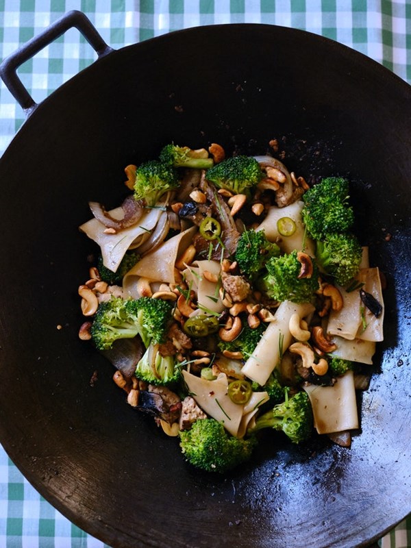 A favorite rice noodle stir fry