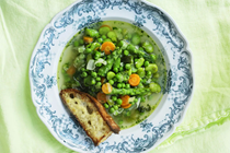 A green spring minestrone