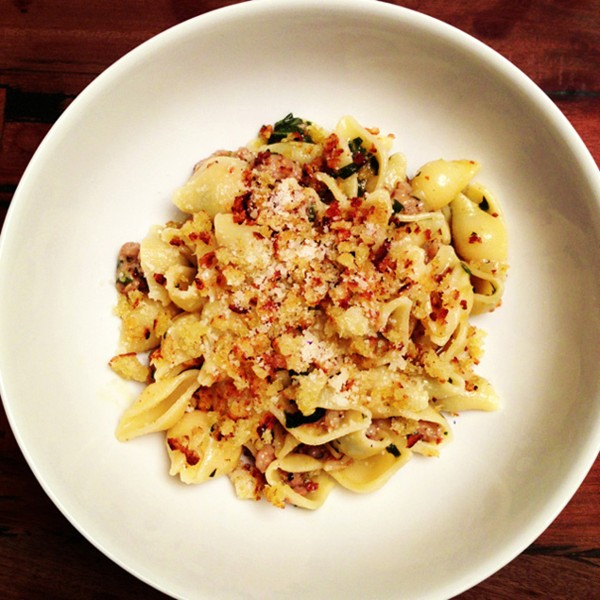 A home cook’s take on Mozza’s orecchiette with fennel sausage and Swiss chard
