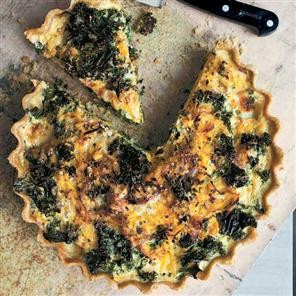 A light tart of butternut squash and kale