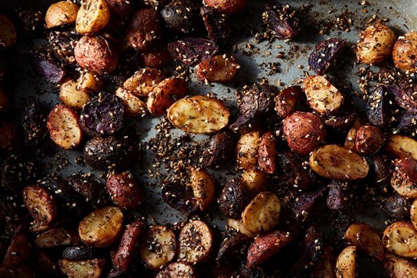 A medley of roasted potatoes with homemade za'atar & Aleppo pepper