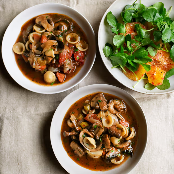 A mushroom and pasta stew for winter