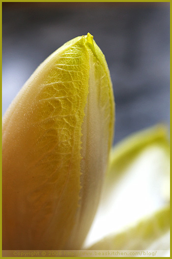 A pear, endive and caramelized pecan salad (Salade aux poires, endive et pécanes caramélisées)