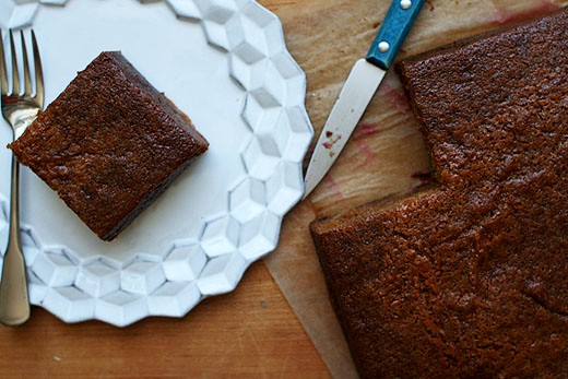 A 'pudding-cake' of honey, cinnamon and plums