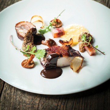 A real coq au vin; rooster in Zinfandel