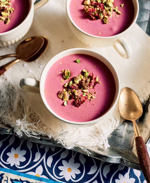 A royal finish: Blackberry shrikhand with cardamom, saffron and rose [Suman Shah]