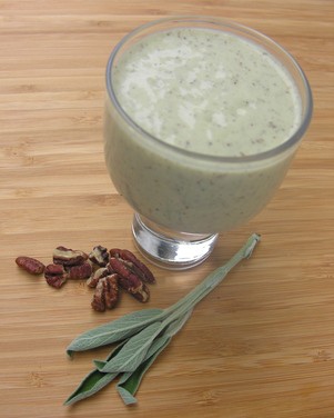A sage and honey walnut milkshake