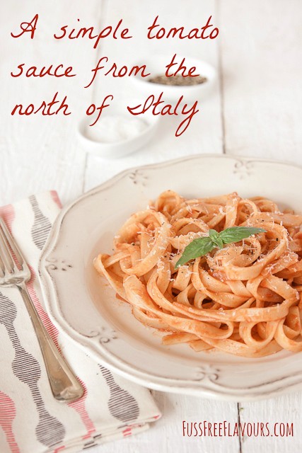 A simple tomato sauce from the north of Italy