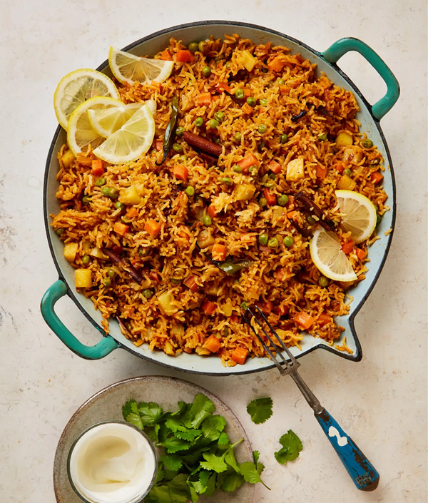 A simple vegetable pulao