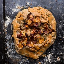A tart of swede, Gruyère and bacon