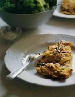 A truffled salad & omelette for two