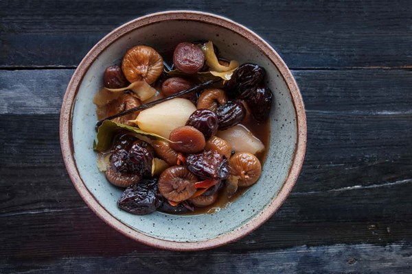 A winter's poached fruit salad
