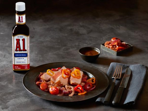 A.1. smothered pork chops with glazed tomatoes