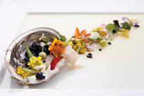 Abalone pressed with driftwood-smoked giant kelp