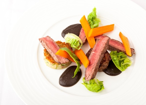 Aberdeen Angus rib eye, mushroom purée and beef tea