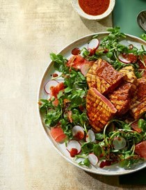 Achiote seared tuna salad